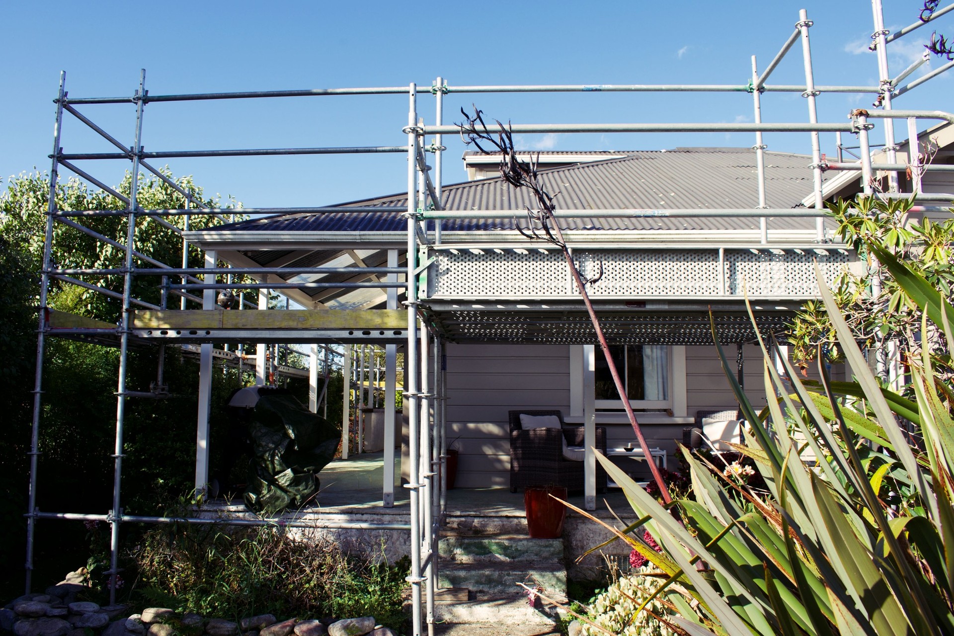 House With Scaffolding